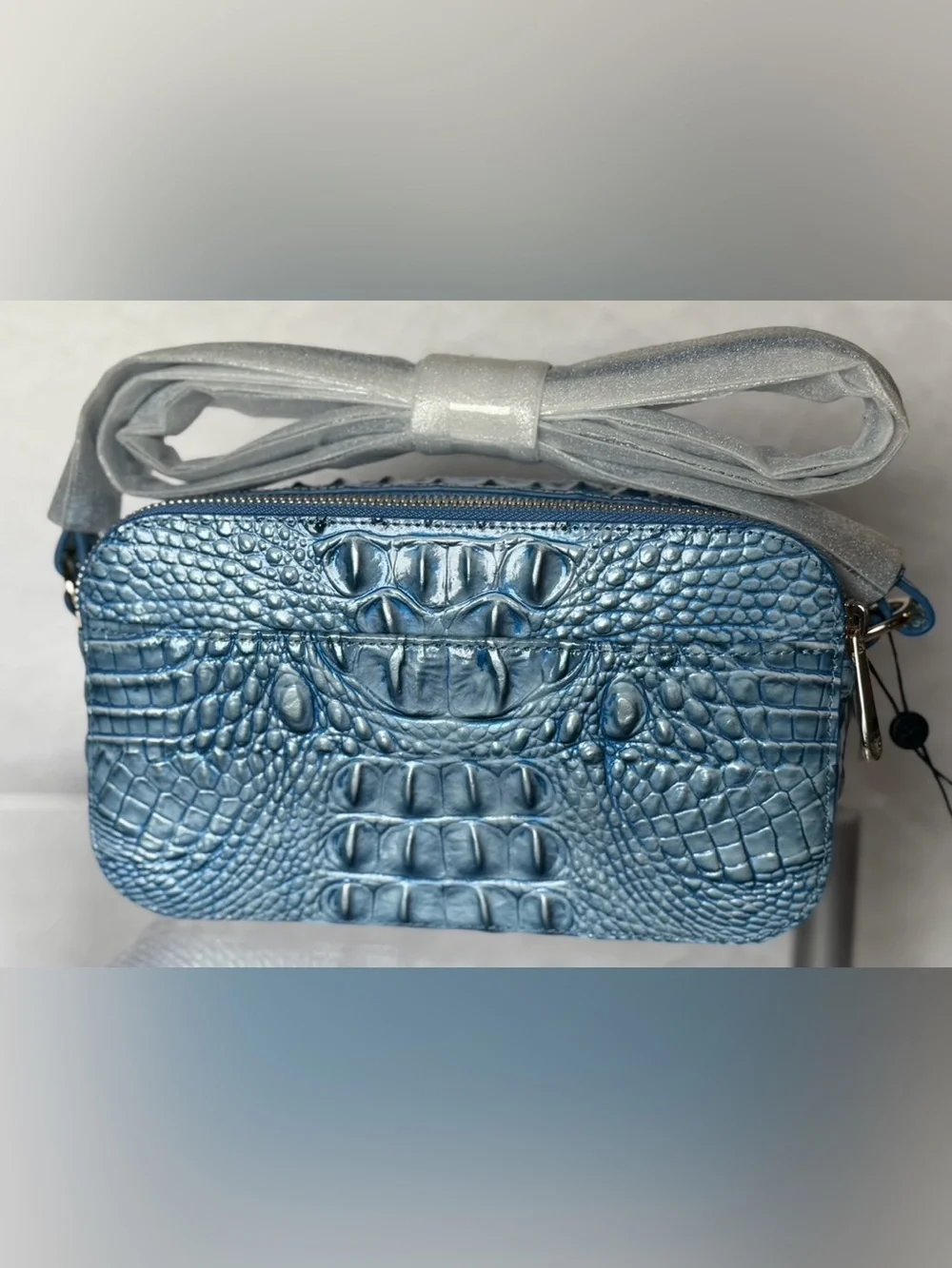 Brahmin Danica Aura Blue Crossbody Bag NWT Sky Blue
